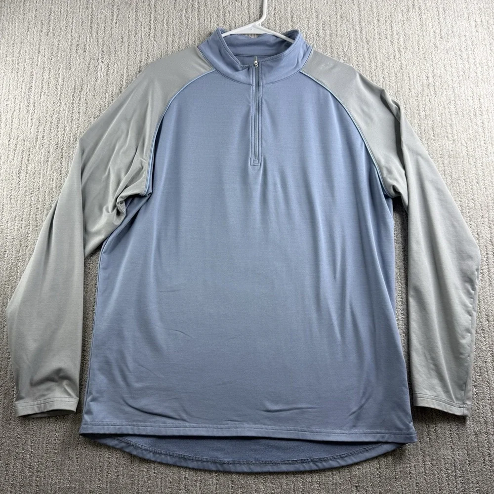 Peter Millar 1/4 Zip Pullover Men's Size Large Golf Blue